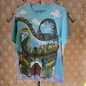 Grateful Dead Tshirt Front & Back Hit Liquid Blue